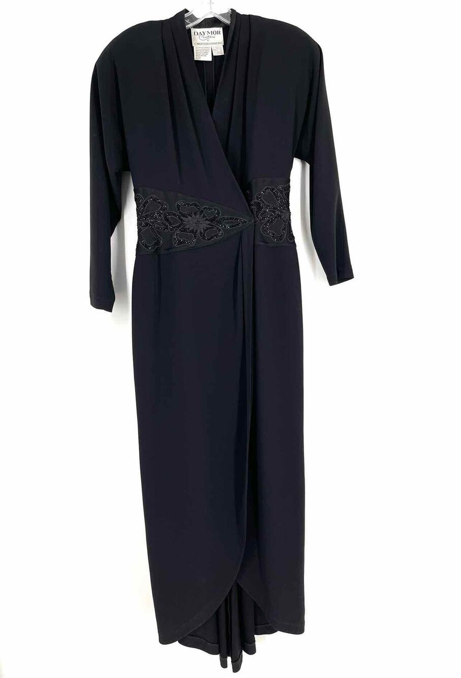Daymor Couture Size 6 Black Beaded AS IS Designer Formal